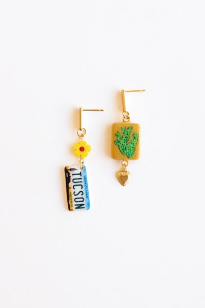 Sigfus Designs Tucson Cactus Charm Earrings
