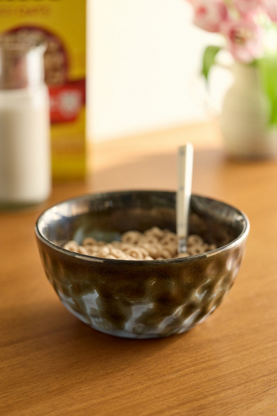 Boho Dimpled Ceramic Cereal Bowl