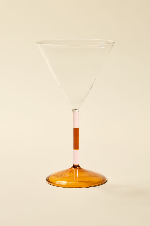Verre à martini à tige rayée #1