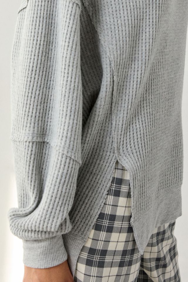 Out From Under Homebody Waffle Knit Oversized Off-The-Shoulder Top #2