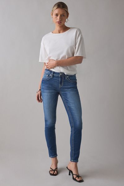Miss Me Embellished Low-Rise Skinny Jeans