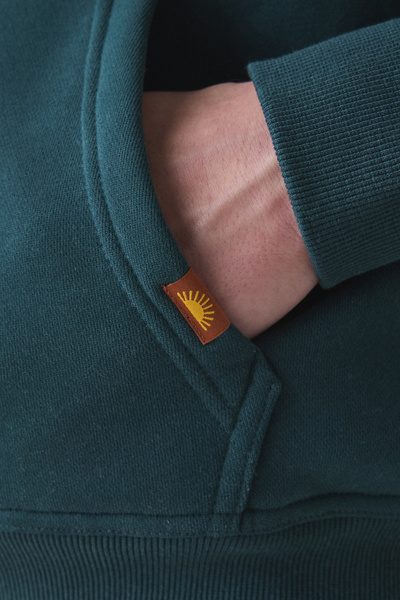 Rhythm Logo Applique Fleece Hoodie Sweatshirt