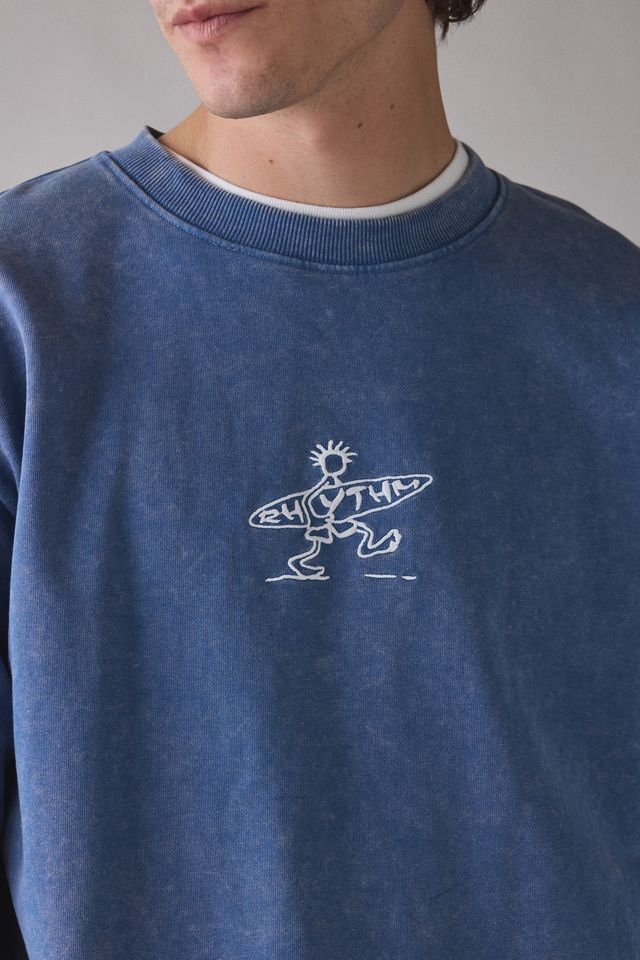 Rhythm Drifter Salt Wash Crew Neck Sweatshirt | Urban Outfitters