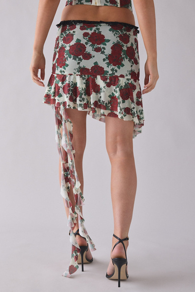 Wild Lovers Liora Rose Asymmetric Hanky Hem Mini Skirt