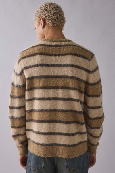 Rhythm Fuzzy Stripe Crew Neck Sweater