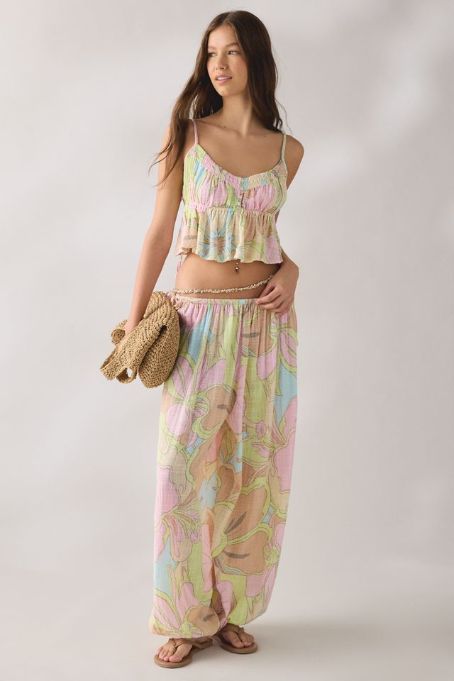 Out From Under Golden Hour Tie-Strap Cropped Babydoll Cami #4