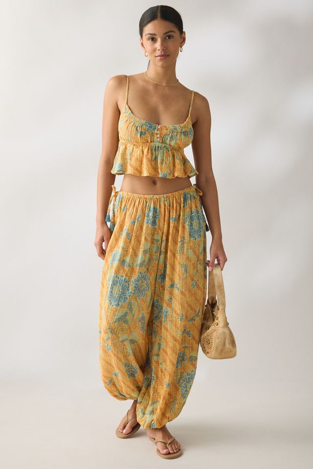 Out From Under Golden Hour Tie-Strap Cropped Babydoll Cami #5