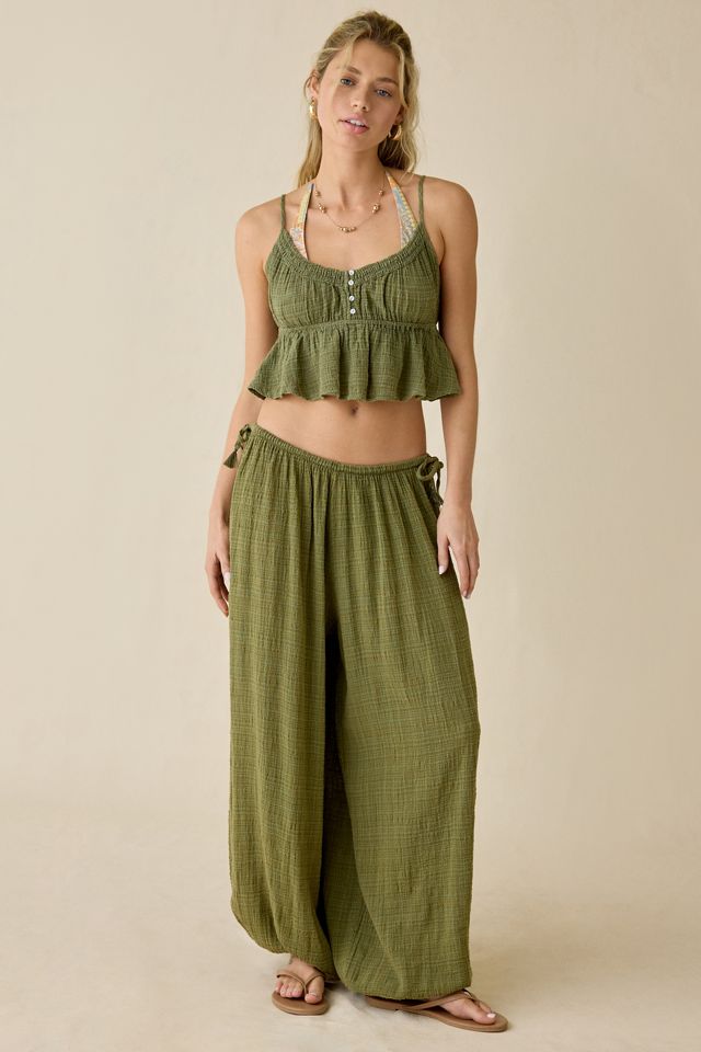Out From Under Golden Hour Tie-Strap Cropped Babydoll Cami #3