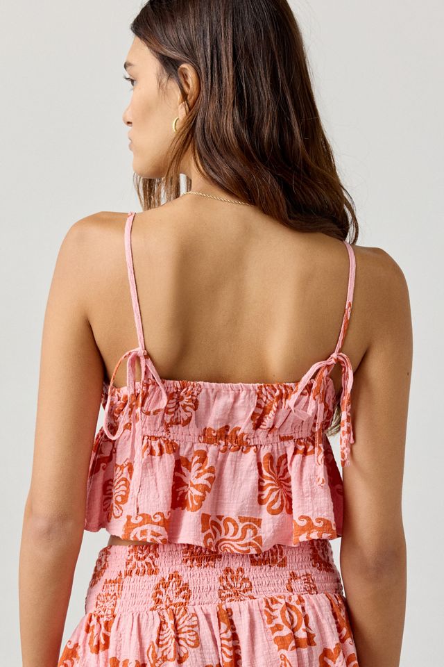 Out From Under Golden Hour Tie-Strap Cropped Babydoll Cami #2