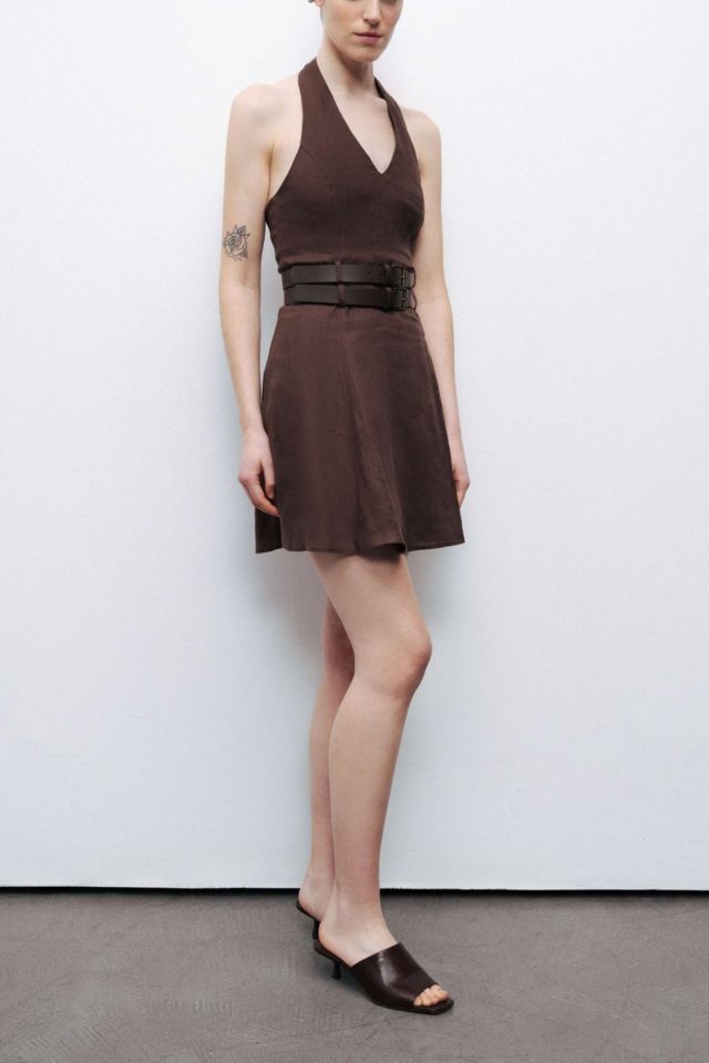 Nocturne Belted Halter Mini Dress #3