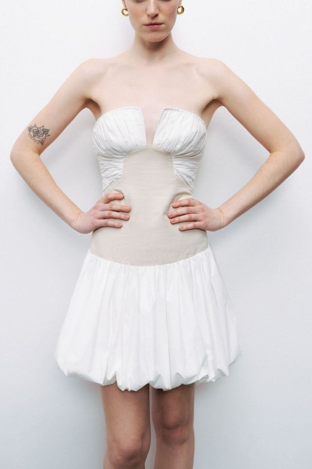 Nocturne Strapless Bubble Skirt Mini Dress #4