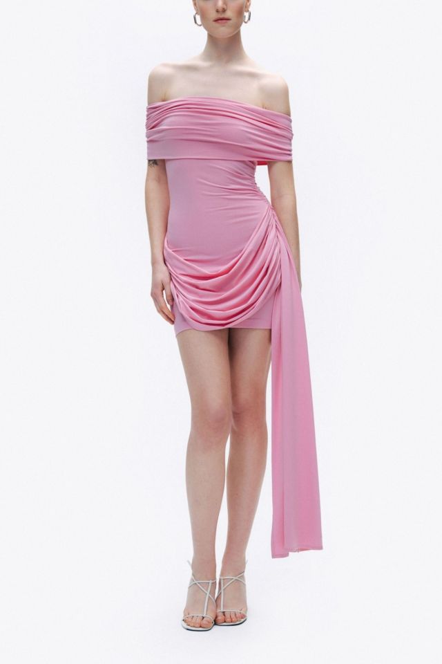 Nocturne Off The Shoulder Draped Mini Dress #1