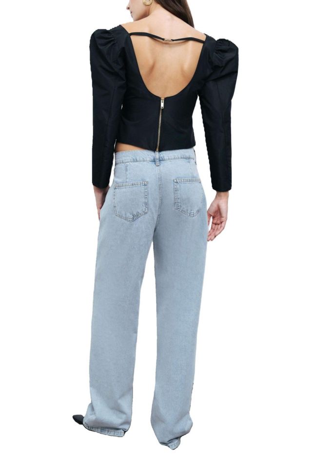 Nocturne Boat Neck Puff Sleeve Top #2