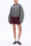 Nocturne Faux Leather Bomber Jacket