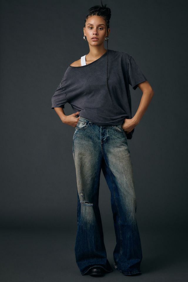Jaded London Vortex Low-Rise Baggy Flare Jean #1