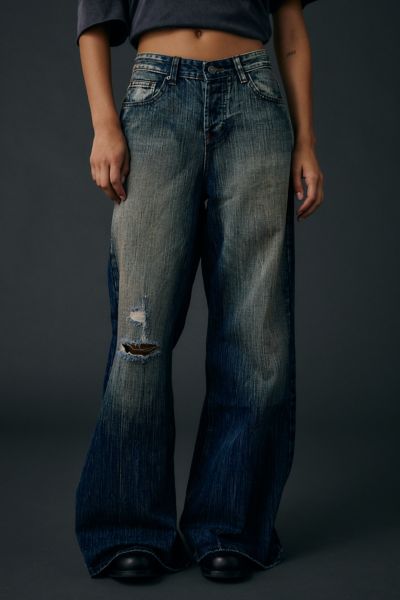 Jaded London Vortex Low-Rise Baggy Flare Jean