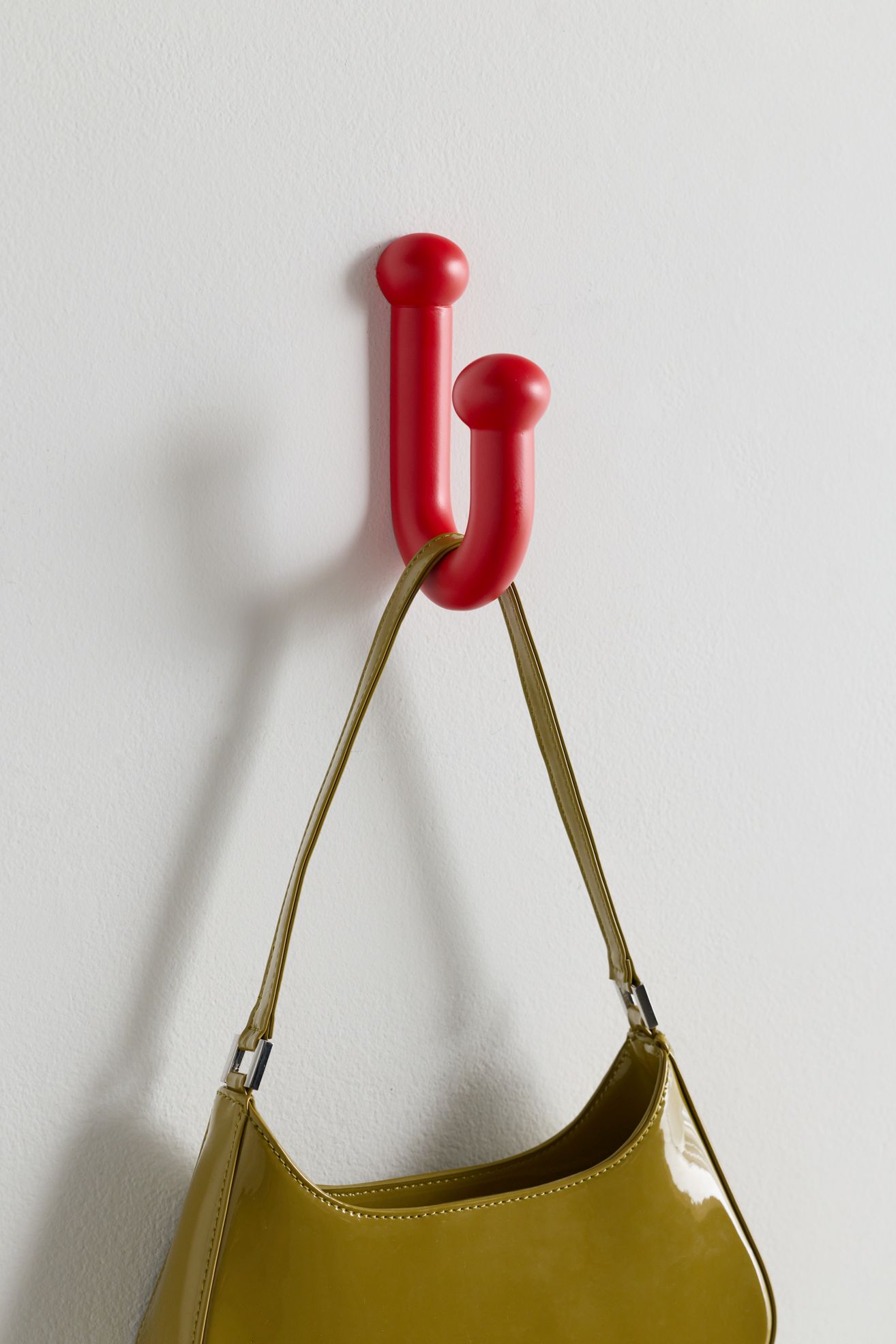 Poppy Chunky Resin Wall Hook - Red, Regular, ONE SIZE