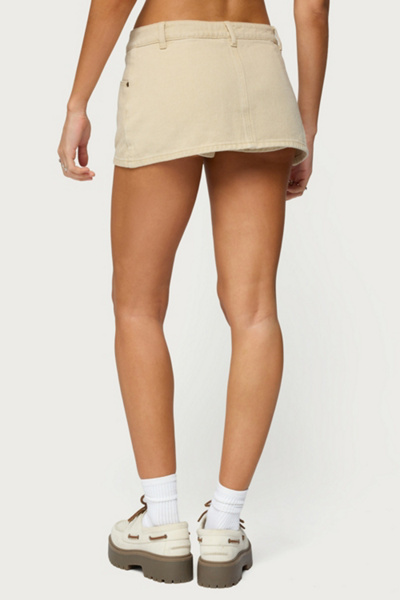 Edikted Camelia Denim Mini Skort