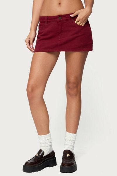 Edikted Camelia Denim Mini Skort