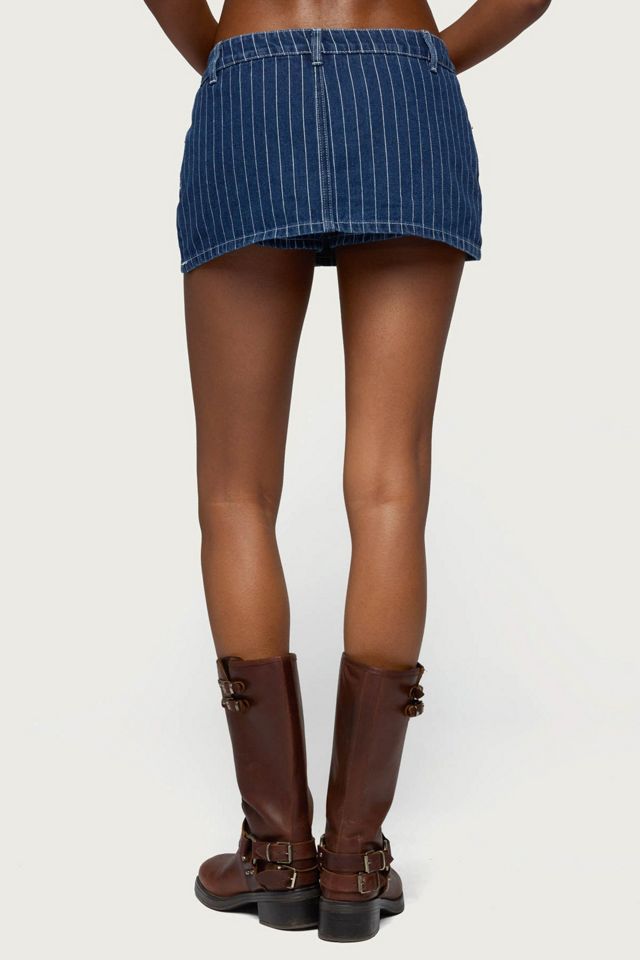 Edikted Camelia Denim Mini Skort #3