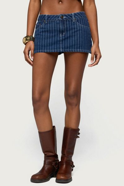 Edikted Camelia Denim Mini Skort