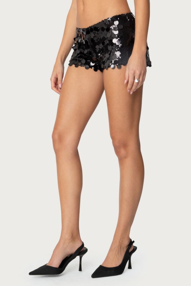 Edikted Sephira Sequin Micro Shorts #2