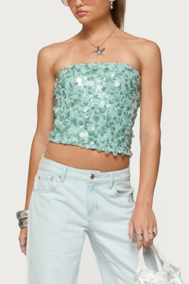 Edikted Brynn Sequin Strapless Top #3