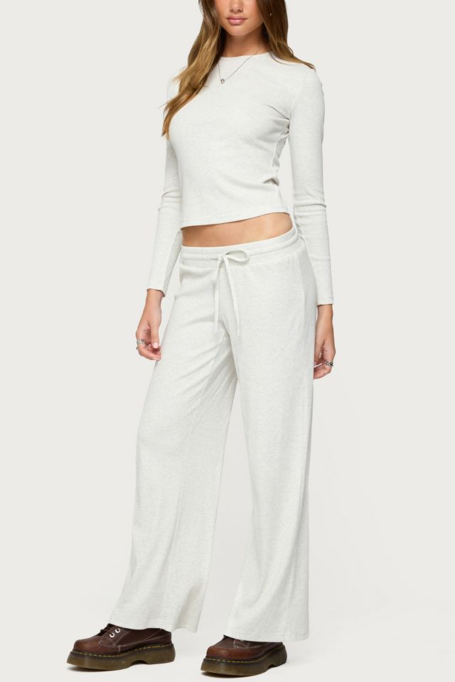 Edikted Cicilia Long Sleeve Ribbed T Shirt #1