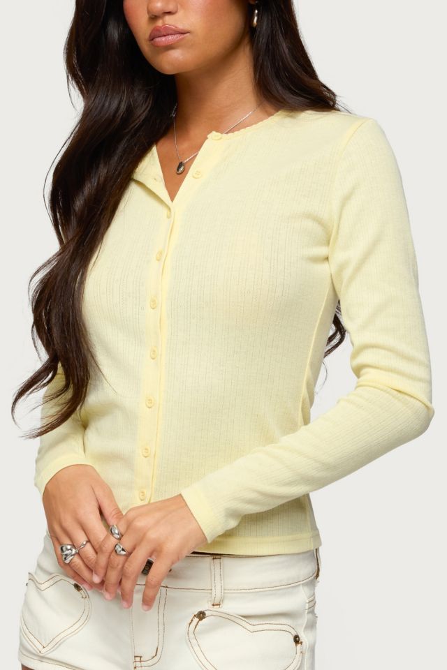 Edikted Maeva Button Up Pointelle Top #2