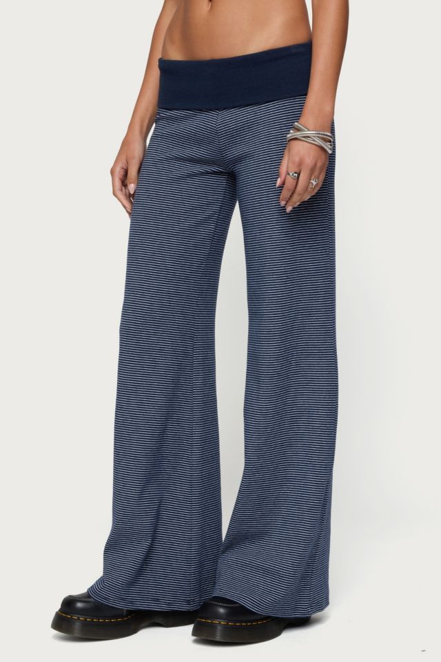 Edikted Amarna Striped Fold Over Pants #2