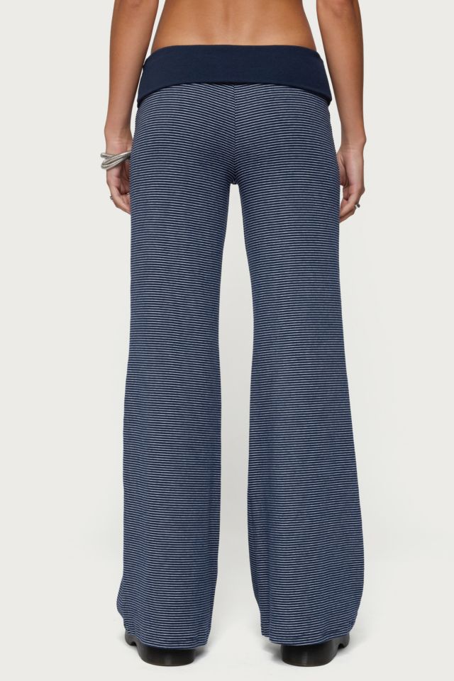 Edikted Amarna Striped Fold Over Pants #4