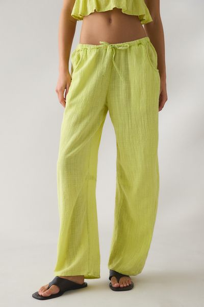 Pantalon Out From Under Golden Hour à jambe baril taille basse