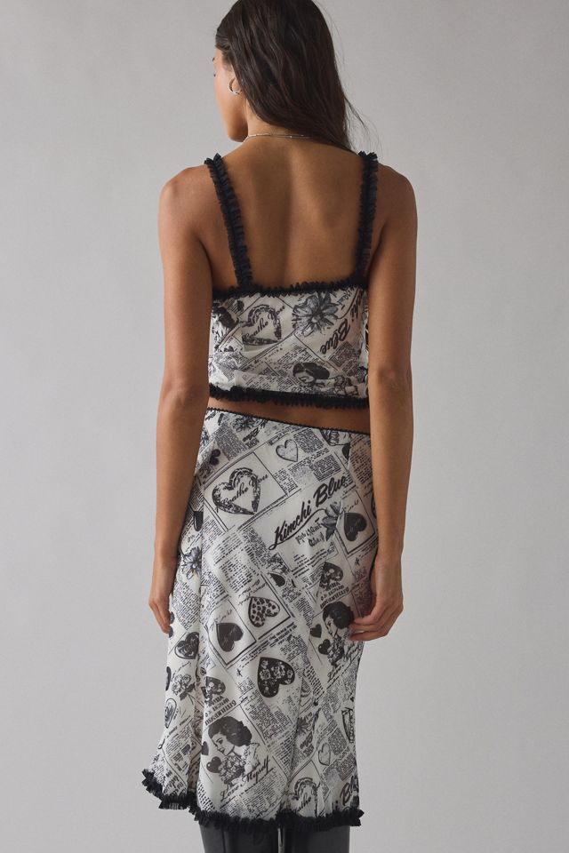 UO Rose Colored Cami + Knee-Length Skirt 2-Piece Set #4