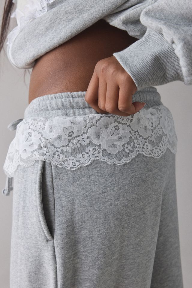 Out From Under Love Is Bliss Lace Trim Jogger Sweatpants #3