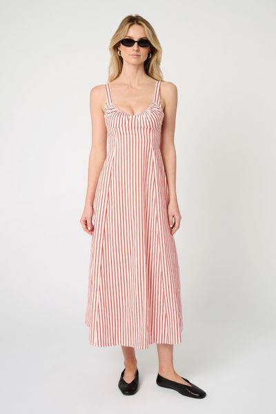WeWoreWhat Striped Poplin Midi Dress