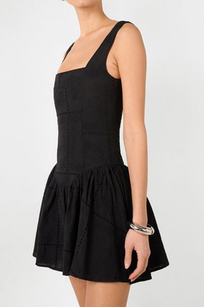 WeWoreWhat Corset Drop Waist Mini Dress