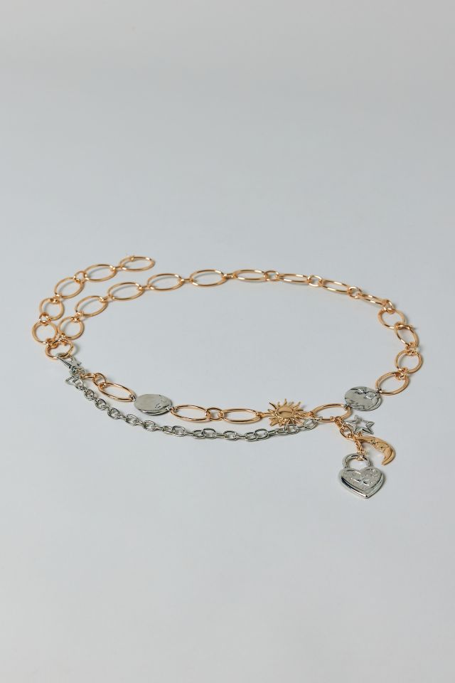 Maximalist Mixed Metal Charm Chain Belt #1