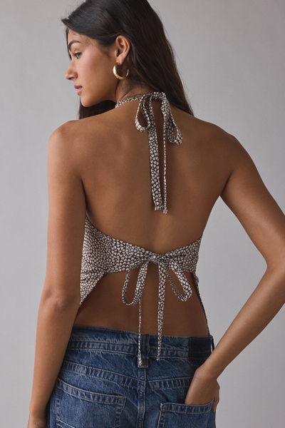 Kimchi Blue Miss Girl Satin Backless Halter Top