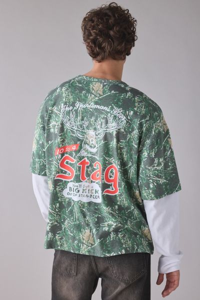 Stag Beer Camo Double Layer Tee