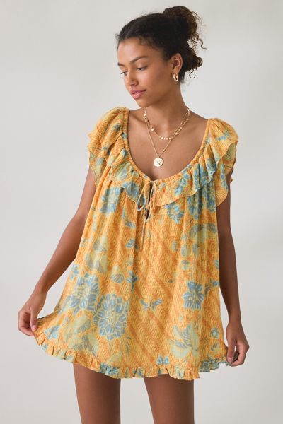 Out From Under Golden Hour Ruffle Swing Romper