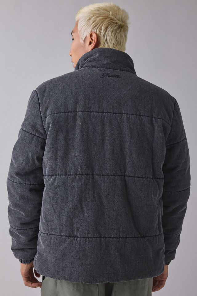 Native Youth Washed Cotton Quilted Puffer Jacket #1
