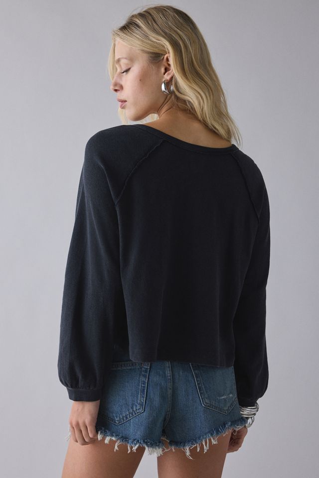 BDG Logan Oversized Long Sleeve Henley Top #2