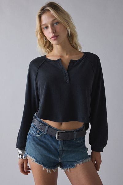 Haut Henley surdimensionné à manches longues Logan BDG