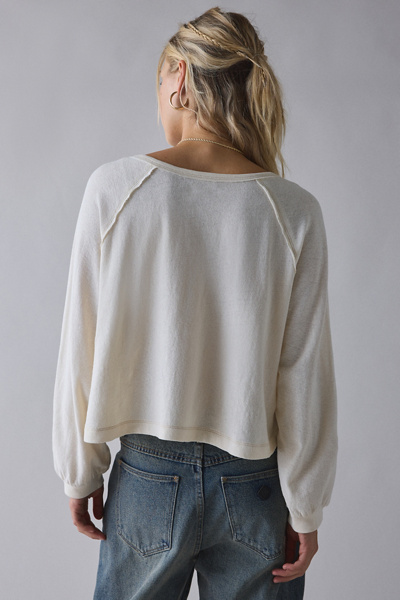 BDG Logan Oversized Long Sleeve Henley Top