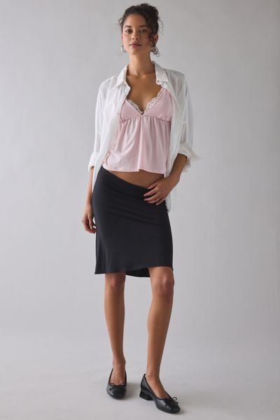 Kimchi Blue Jaelyn Jersey Knit Plunging Babydoll Cami