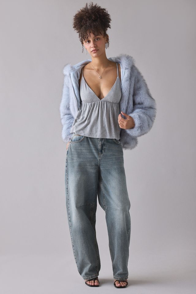 Kimchi Blue Jaelyn Jersey Knit Plunging Babydoll Cami #2