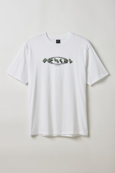 Oakley Blocks Logo Graphic Tee In White, Men's At Urban Outfitters In White
