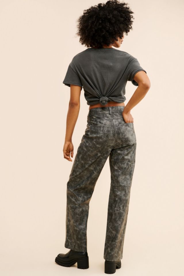 Glamorous Wide-Leg Vegan Leather Trousers #1