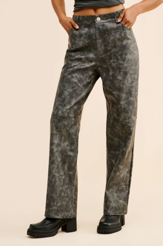 Glamorous Wide-Leg Vegan Leather Trousers #2