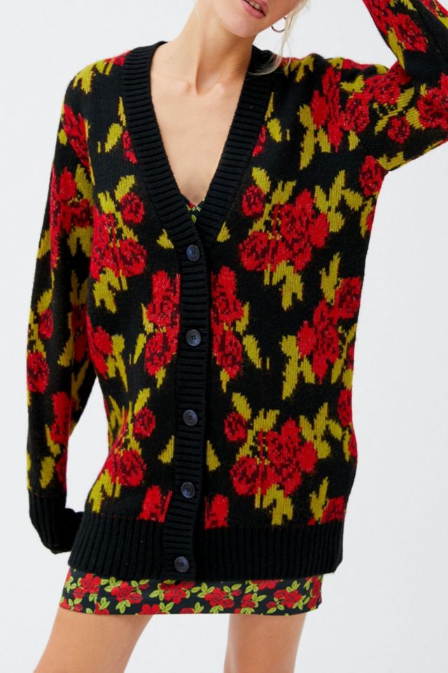 Reign Floral Intarsia Knit Cardigan #1